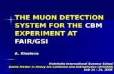 1 THE MUON DETECTION SYSTEM FOR THE CBM EXPERIMENT AT FAIR/GSI A. Kiseleva Helmholtz International Summer School Dense Matter In Heavy Ion Collisions and.