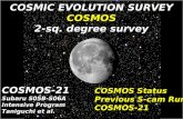COSMOS-21 Subaru S05B-S06A Intensive Program Taniguchi et al. COSMIC EVOLUTION SURVEY COSMOS 2-sq. degree survey COSMOS Status Previous S-cam Runs COSMOS-21.