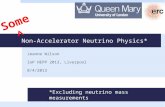 Jeanne Wilson IoP HEPP 2013, Liverpool 8/4/2013 Non-Accelerator Neutrino Physics* *Excluding neutrino mass measurements Some ^