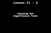 Lesson 11 - 2 Carrying Out Significance Tests. Knowledge Objectives Identify and explain the four steps involved in formal hypothesis testing.