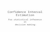 Confidence Interval Estimation For statistical inference in decision making: