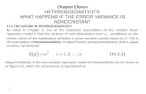 1 Chapter Eleven HETEROSCEDASTICITY: WHAT HAPPENS IF THE ERROR VARIANCE IS NONCONSTANT 11.1 THE NATURE OF HETEROSCEDASTICITY As noted in Chapter 3, one.
