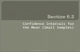 Confidence Intervals for the Mean (Small Samples) 1 Larson/Farber 4th ed.