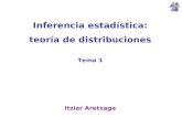 Inferencia estadística: teoría de distribuciones Tema 1 Itziar Aretxaga.