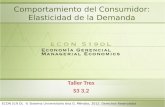 Comportamiento del Consumidor: Elasticidad de la Demanda Taller Tres S3 3.2 ECON 519 DL © Sistema Universitario Ana G. Méndez, 2012. Derechos Reservados.