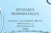 OPIOIDES NEUROAXIALES Eliana Castañeda Marín Anestesia y Reanimación UdeA.