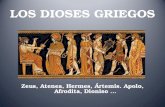 LOS DIOSES GRIEGOS Zeus, Atenea, Hermes, Ártemis. Apolo, Afrodita, Dioniso
