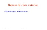 P y E 2012 Clase 8Gonzalo Perera1 Repaso de clase anterior Distribuciones multivariadas