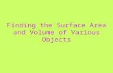 Finding the Surface Area and Volume of Various Objects