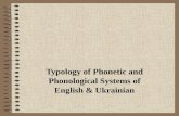 Typology of Phonetic and Phonological Systems of English & Ukrainian