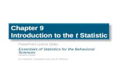 Chapter 9 Introduction to the  t  Statistic