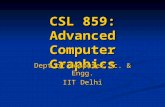 CSL 859: Advanced Computer Graphics
