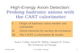 High-Energy Axion Detection:  Probing hadronic axions with  the CAST calorimeter