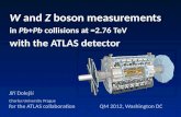W  and  Z  boson measurements  in  Pb + Pb collisions at  =2.76  TeV with  the  ATLAS  detector