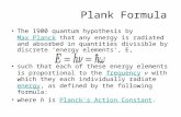Plank Formula