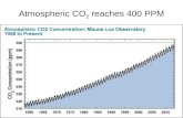 Atmospheric CO 2  reaches 400 PPM