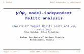 γ/φ 3  model-independent Dalitz analysis (Dalitz+CP tagged Dalitz plots and  γ/φ 3  extraction)