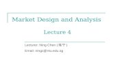 Market Design and Analysis  Lecture 4