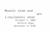 Muonic atom and                       anti-nucleonic atom