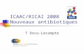ICAAC/RICAI 2008  Nouveaux antibiotiques