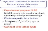Light Front Calculations of Nucleon Form Factors - shapes of the proton G A Miller, UW