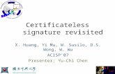 Certificateless signature revisited