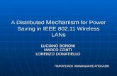 A Distributed  Mechanism  for Power Saving in IEEE 802.11 Wireless LANs