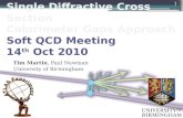Single Diffractive Cross Section Calorimeter Gaps Approach Soft QCD Meeting 14 th  Oct  2 0 10