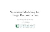 Numerical Modeling for  Image Reconstruction