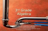 3 rd  Grade  Algebra