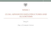 Week 1 CS 361: Advanced Data Structures and Algorithms