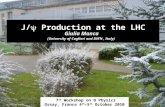 J/ ψ  Production at the LHC