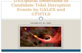 UV/Optical Detections of Candidate Tidal Disruption Events by GALEX and CFHTLS