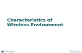 Characteristics of  Wireless Environment