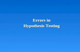 Errors in Hypothesis Testing