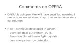 Comments on OPERA