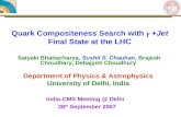 Quark Compositeness Search with  γ +Jet  Final State at the LHC