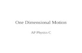 One Dimensional Motion