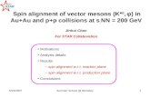 Spin alignment of vector mesons  (K* 0 , φ )  in Au+Au and p+p collisions at s - NN = 200 GeV
