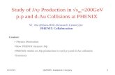 Study of J/ y  Production in  √ s nn =200GeV p-p and d-Au Collisions at PHENIX