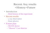Recent As γ  results +History+Future