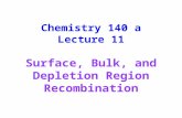Chemistry 140 a Lecture 11 Surface, Bulk, and Depletion Region Recombination