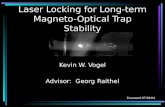 Laser Locking for Long-term Magneto-Optical Trap Stability