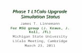 Phase 1 L1Calo Upgrade  Simulation Status
