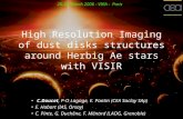 High Resolution Imaging of dust disks structures around Herbig Ae stars with VISIR