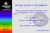 Strange Quarks in the Nucleon