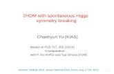 2HDM with spontaneous Higgs  symmetry breaking