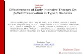 Effectiveness of Early Intensive Therapy On  β -Cell Preservation in Type 1 Diabetes