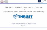 ERASMUS MUNDUS Master’s Course in TurbomacHinery aeRomechanic UniverSity Training
