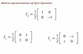 Matrix representation of Spin Operator